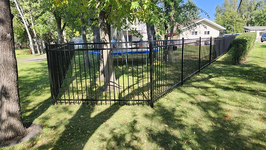 Custom ornamental fencing project for residential property in Grand Forks ND