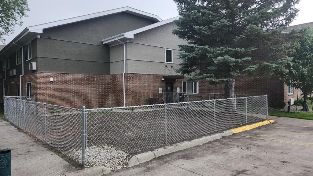Commercial fence installation project in Grand Forks North Dakota