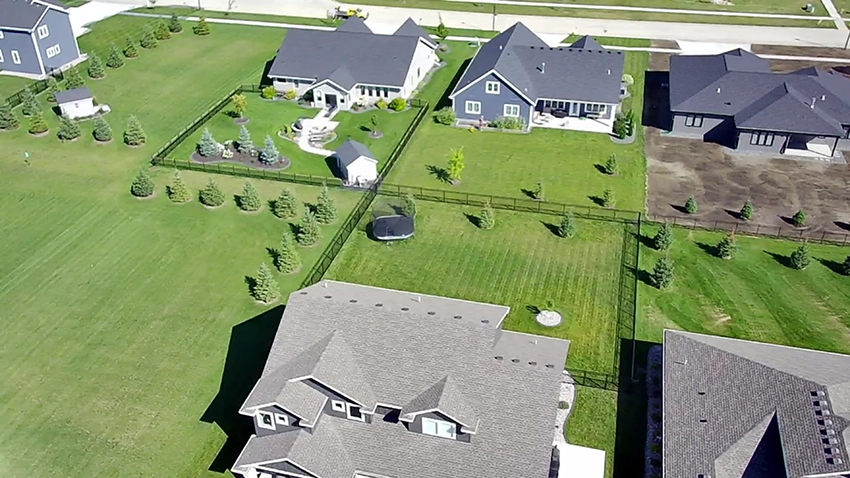 Custom ornamental metal fence built for home in East Grand Forks MN